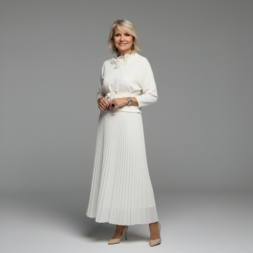 Emmie | Conjunto Elegante de Dos Piezas – Conjunto de Vestido de Punto en Capas Sin Esfuerzo