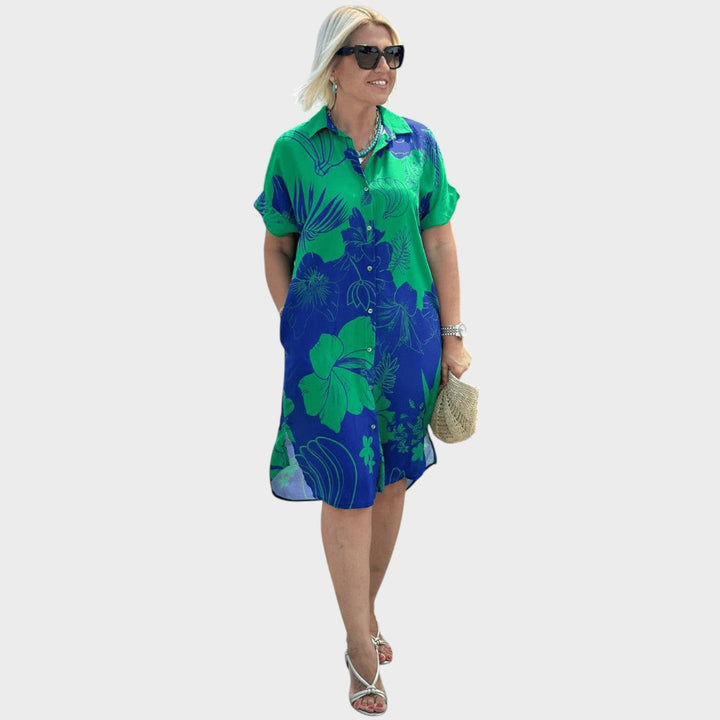 Ailén | Vestido Camisero con Estampado Floral